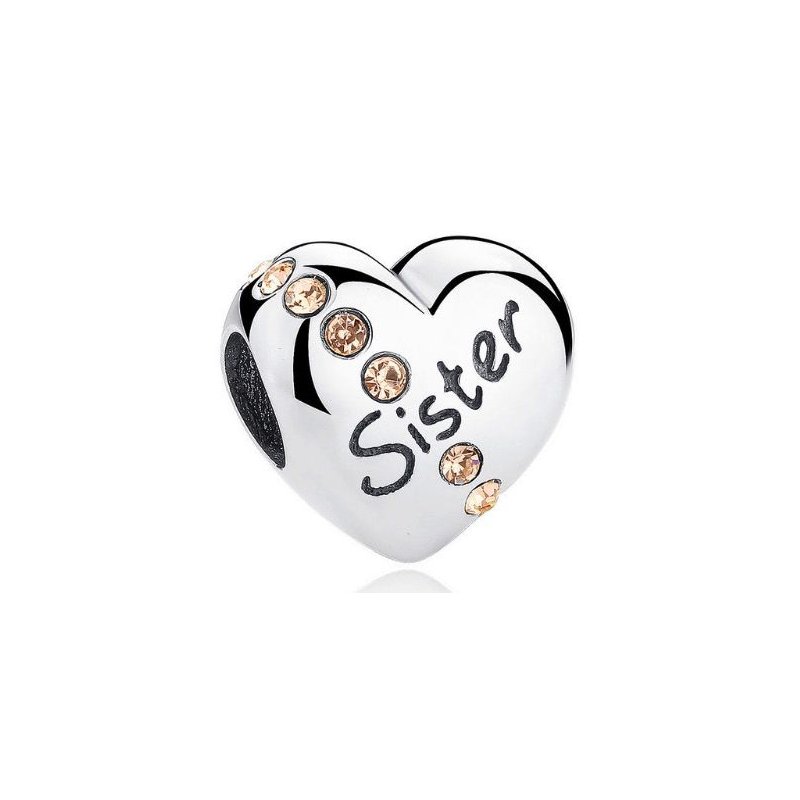Koralik Charms Sister Siostra srebro próby 925