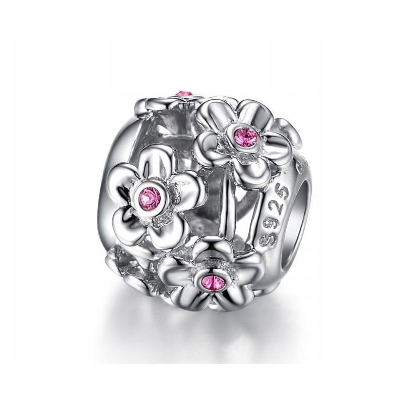 Koralik Beads Charms Kwiatki srebro próby 925