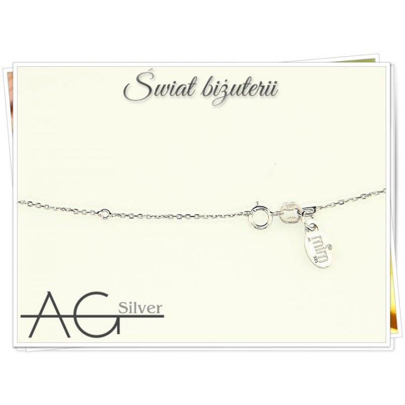 Naszyjnik damski celebrytka z krzyżykiem srebro próby 925