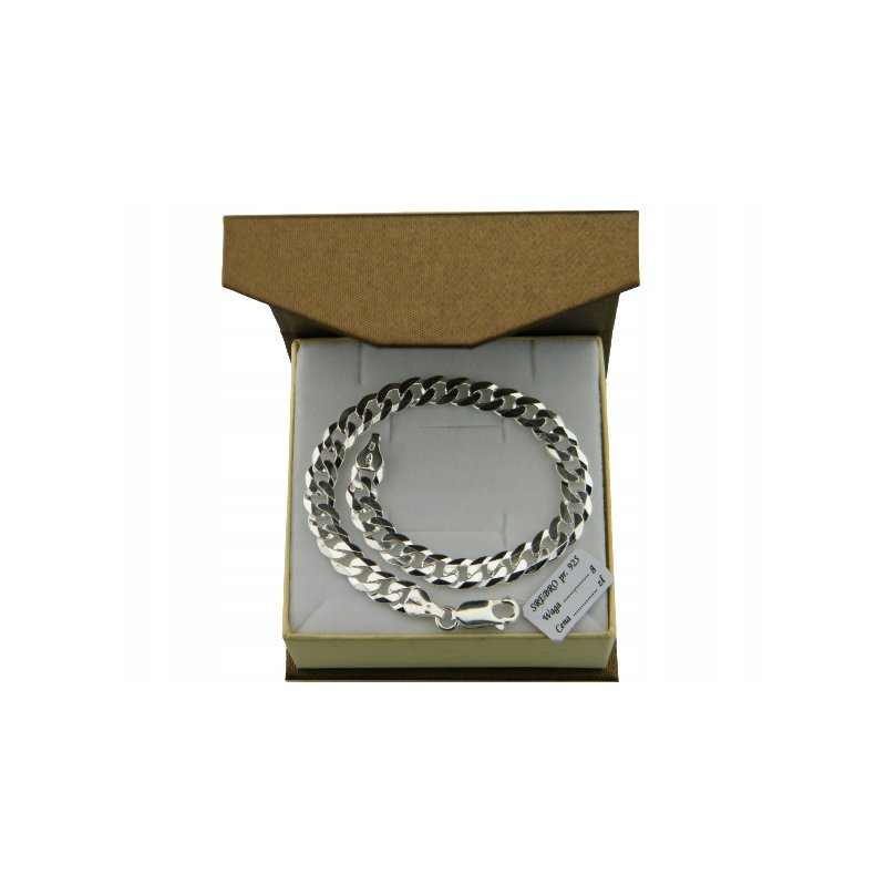 Męska bransoletka pancerka szerokość 6,6mm srebro próby 925