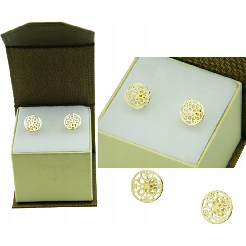 Złote kolczyki ażurowe próby 333