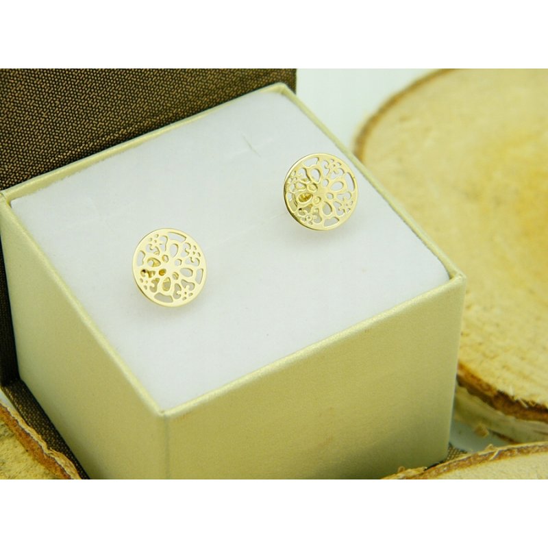 Złote kolczyki ażurowe próby 333