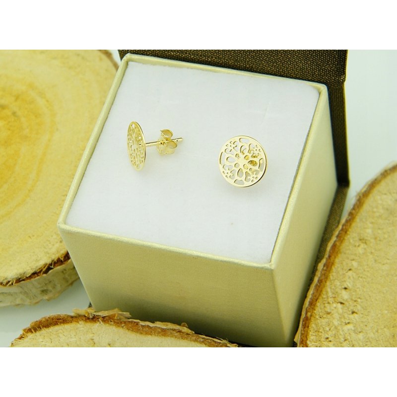 Złote kolczyki ażurowe próby 333