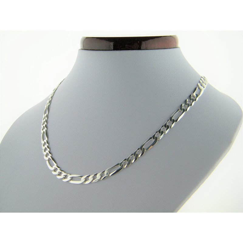 Męski łańcuszek Figaro długość 60cm szerokość 6,6mm srebro próby 925