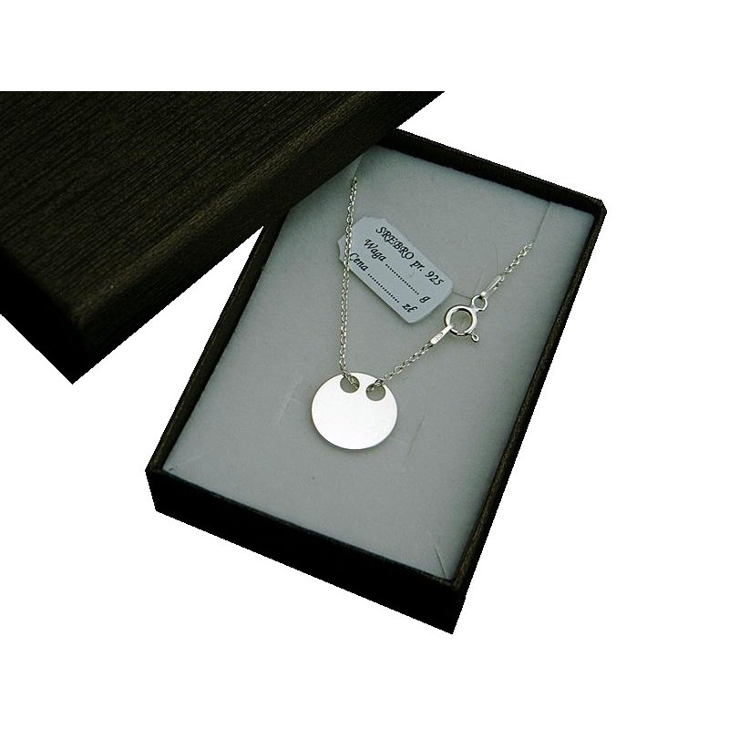 Naszyjnik damski celebrytka z kółeczkiem srebro próby 925