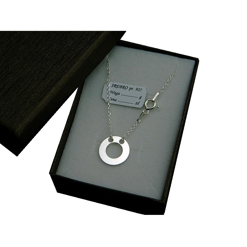 Naszyjnik damski celebrytka z oponką srebro próby 925