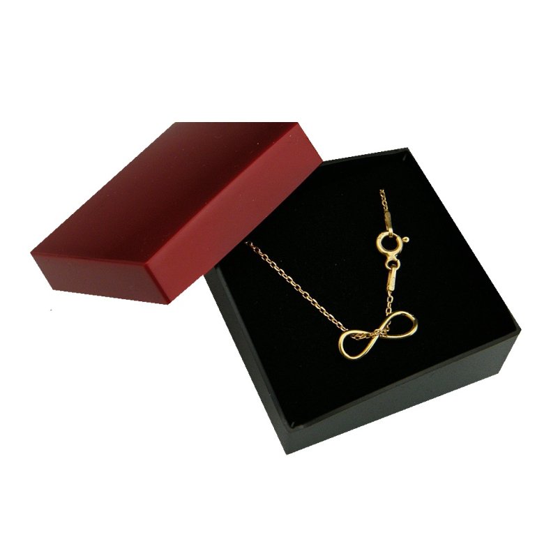 Naszyjnik damski celebrytka Infinity srebro próby 925 pozłacane