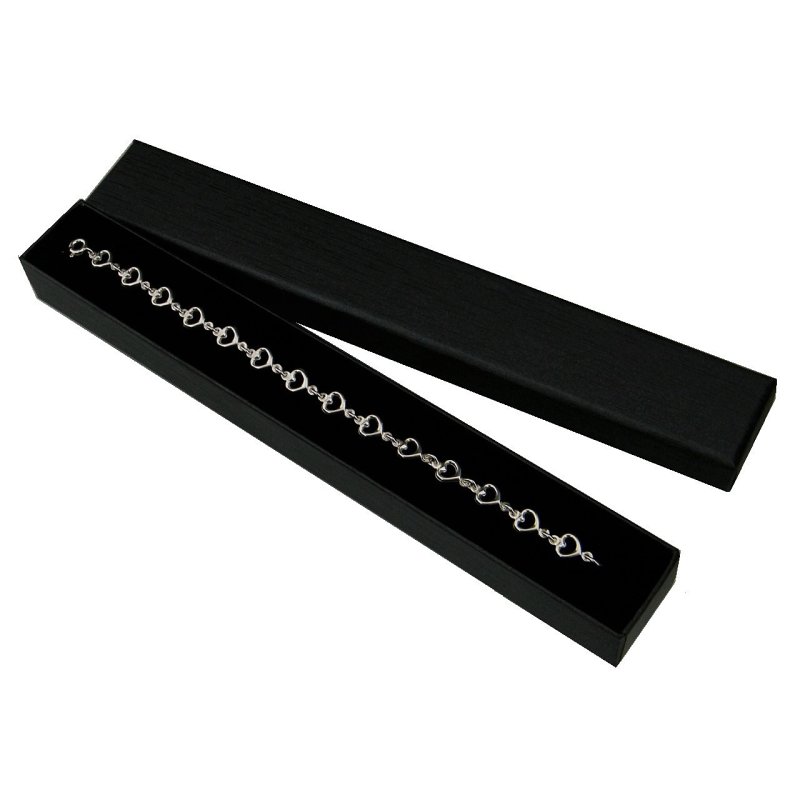 Bransoletka damska w serduszka srebro próby 925