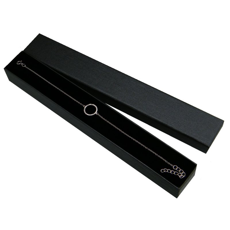 Bransoletka damska z cyrkoniami srebro próby 925