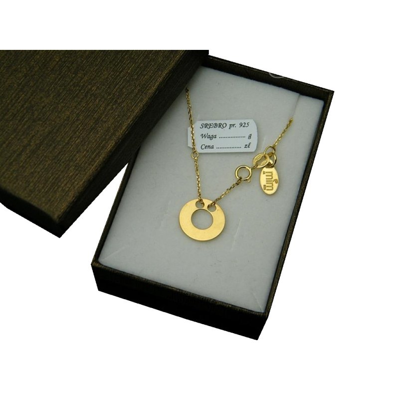 Naszyjnik damski celebrytka srebro próby 925 pozłacane