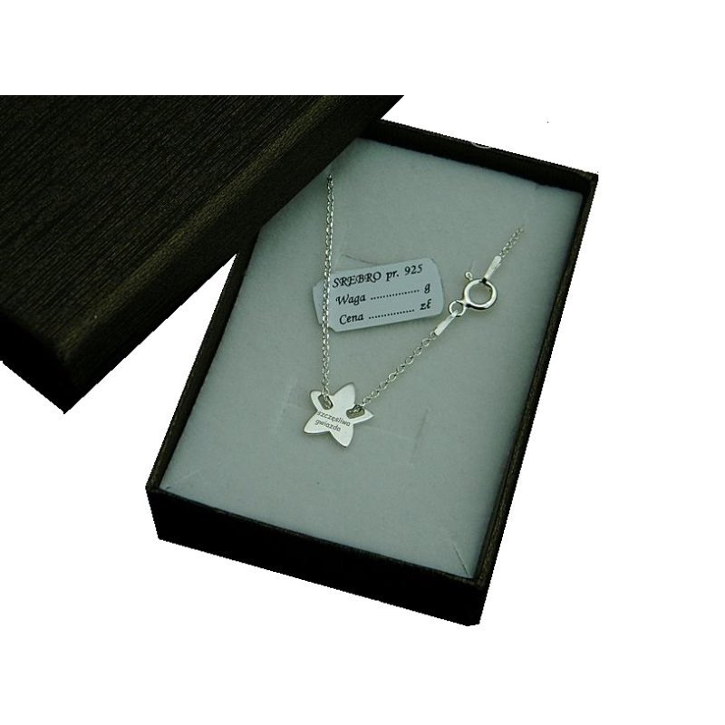 Naszyjnik damski celebrytka z gwiazdką srebro próby 925