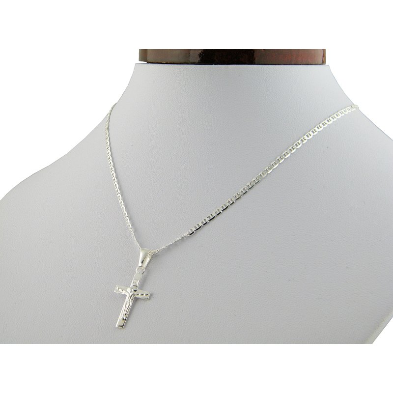 Łańcuszek męski Marina z krzyżykiem szerokość 2,8mm długość 45cm srebro próby 925