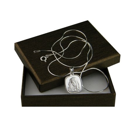 Srebrny łańcuszek damski z...