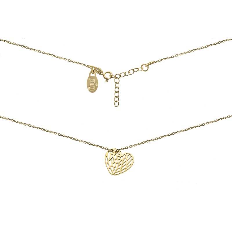 Naszyjnik damski celebrytka serce ażurowe srebro próby 925