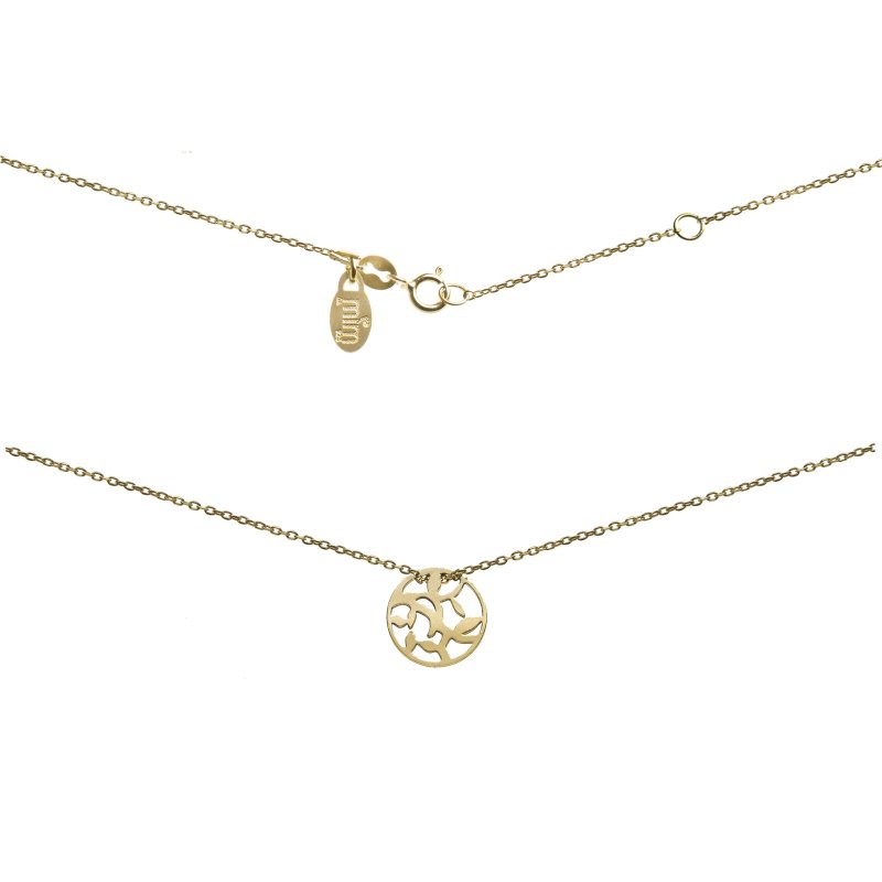 Naszyjnik damski celebrytka kółko ażurowe srebro próby  925