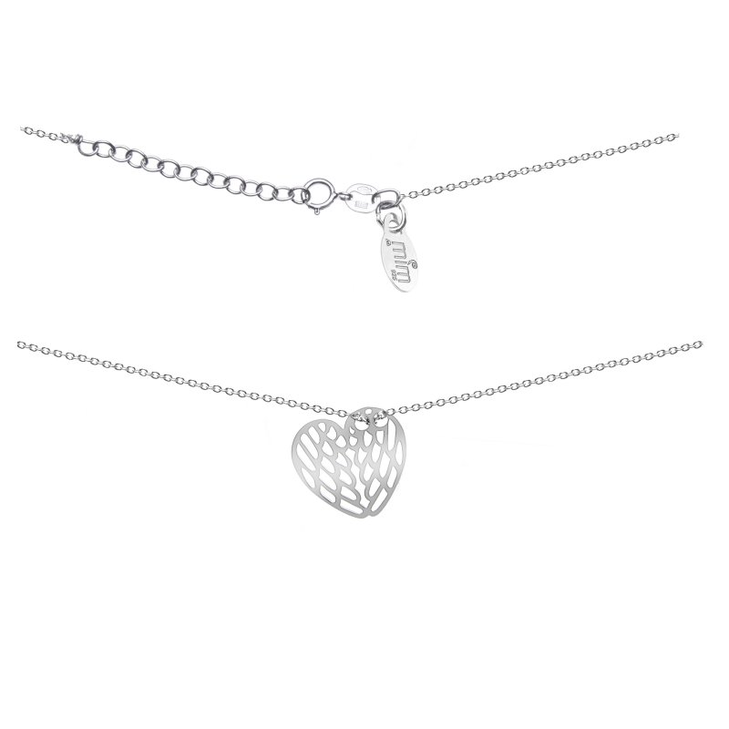 Naszyjnik damski celebrytka serce srebro próby 925