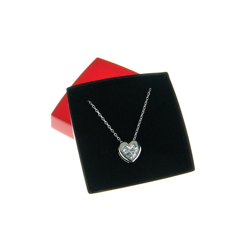 Naszyjnik damski z serduszkiem srebro próby 925