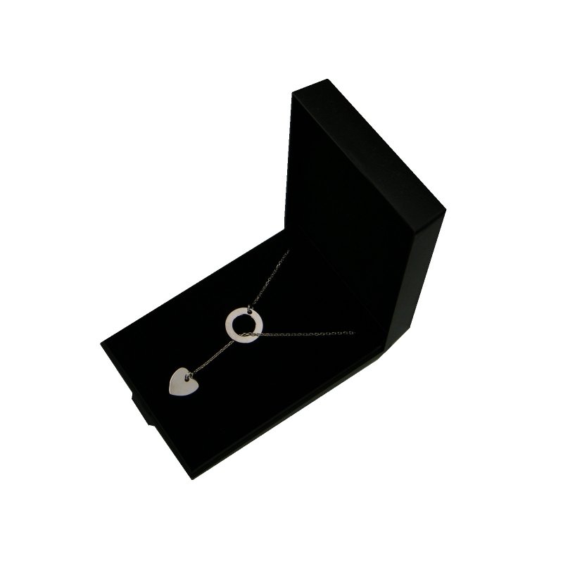 Łańcuszek damski krawat z serduszkiem srebro próby 925