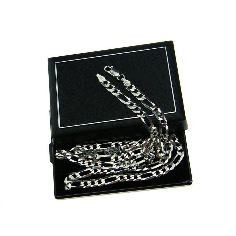 Srebrny męski łańcuszek Figaro szerokość 5,5mm długość 50cm