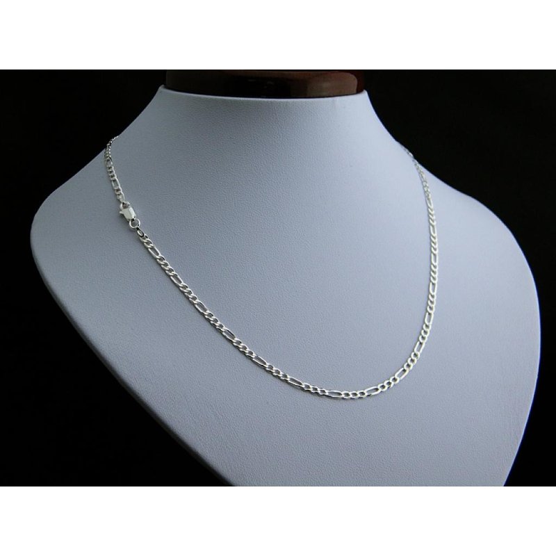 Srebrny łańcuszek męski Figaro szerokość 3mm długość 50cm