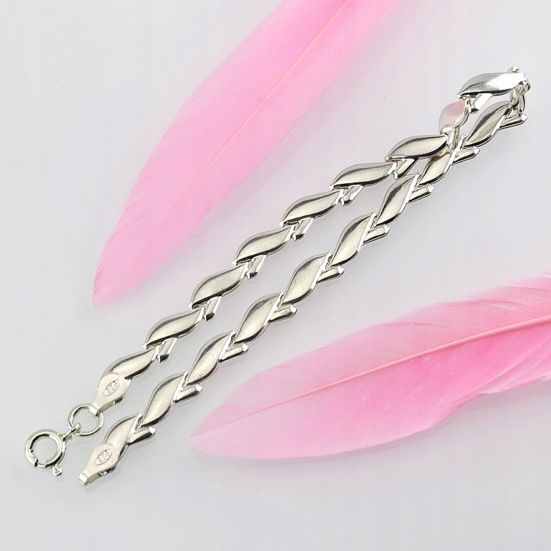 Bransoletka damska srebro próby 925 długość 19cm