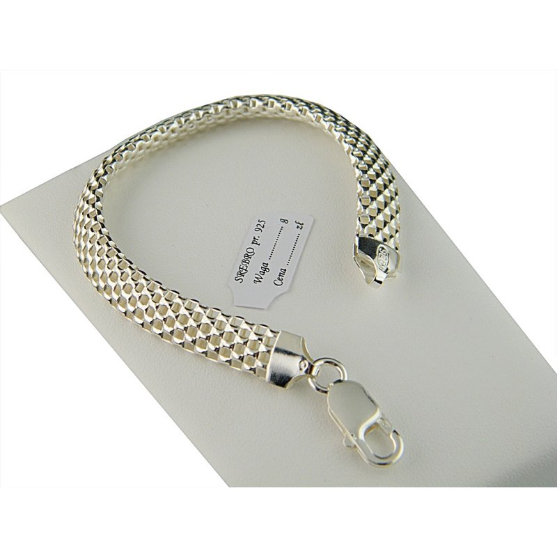 Elegancka srebrna bransoletka damska  próby 925