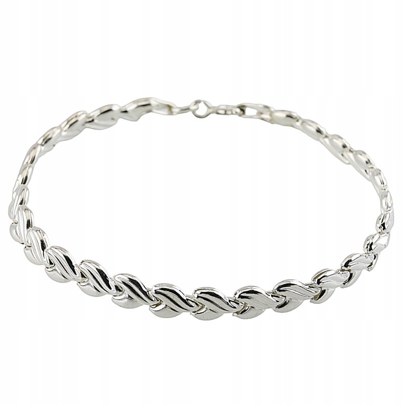 Bransoletka damska w serduszka  srebro próby 925 długość 19cm