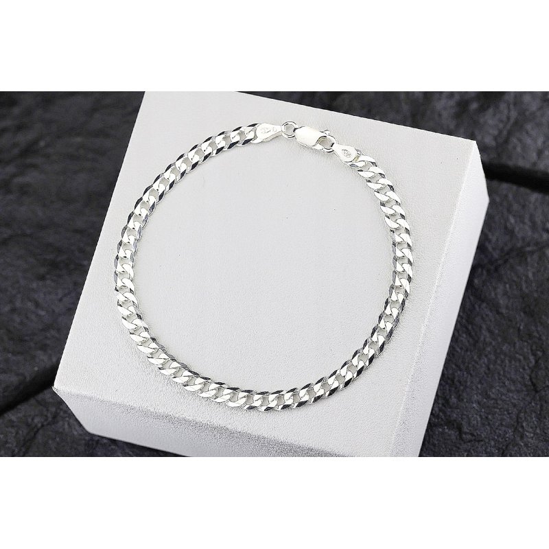 Bransoletka męska pancerka srebro 925 szerokość 5mm