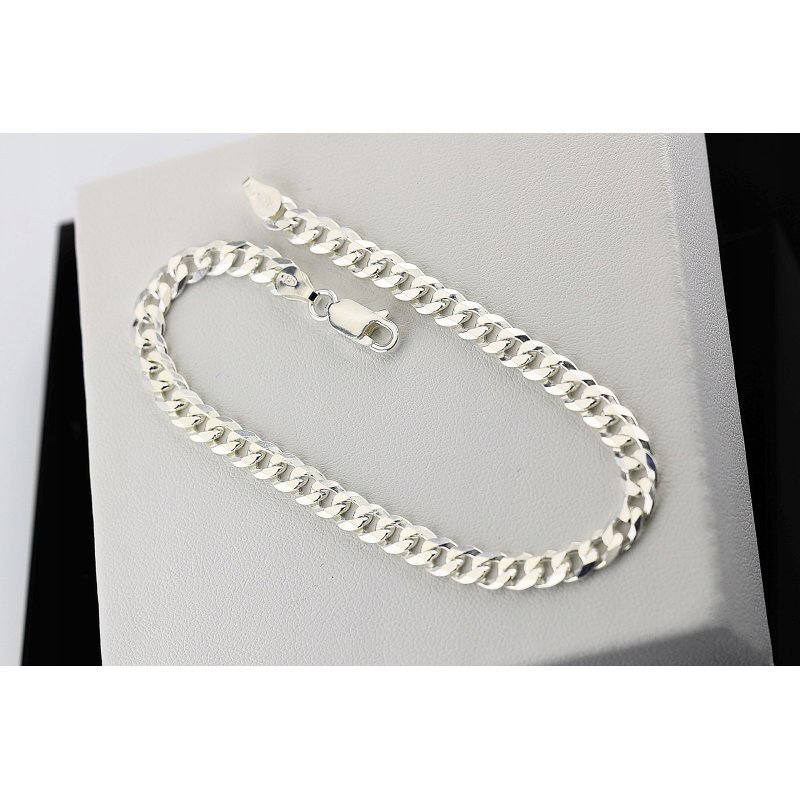 Bransoletka męska pancerka srebro 925 szerokość 5mm