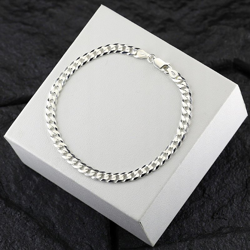 Bransoletka męska pancerka srebro 925 szerokość 5mm