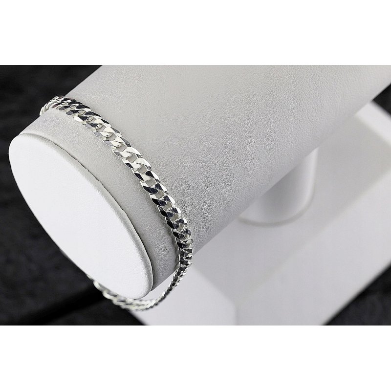 Bransoletka męska pancerka srebro 925 szerokość 5mm