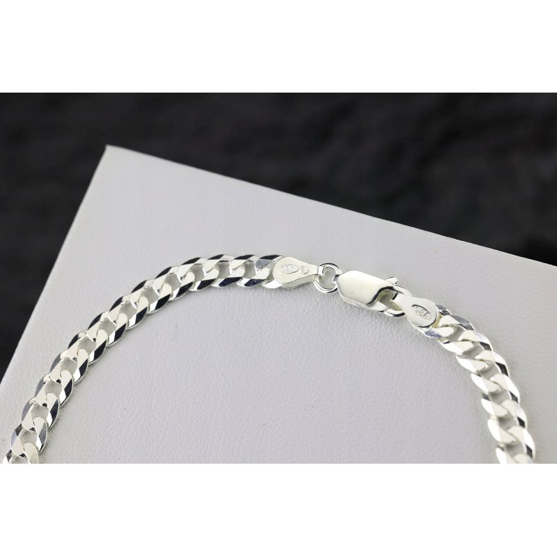 Bransoletka męska pancerka srebro 925 szerokość 5mm