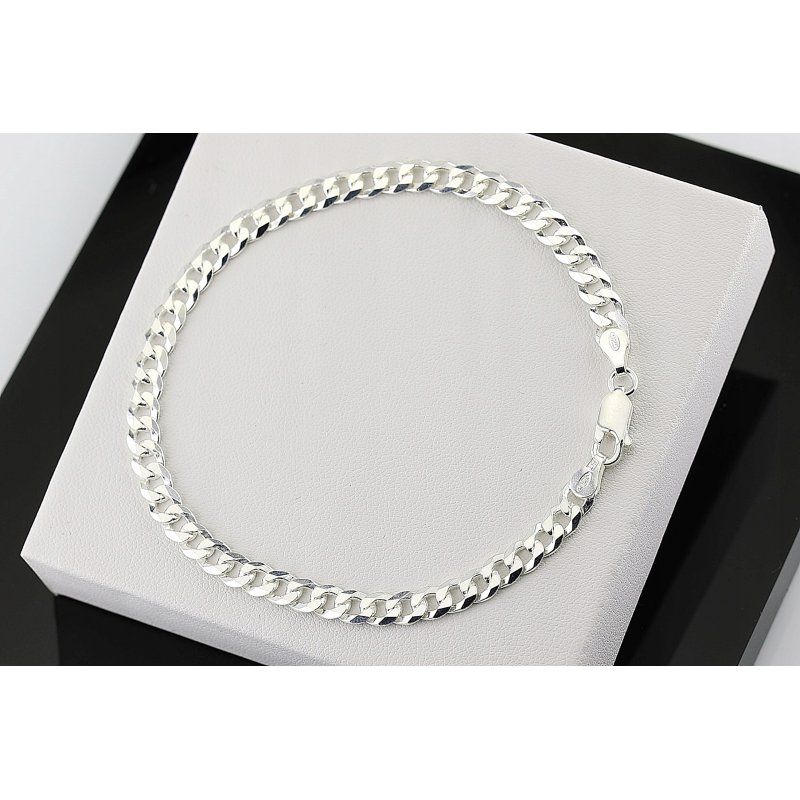 Bransoletka męska pancerka srebro 925 szerokość 5mm