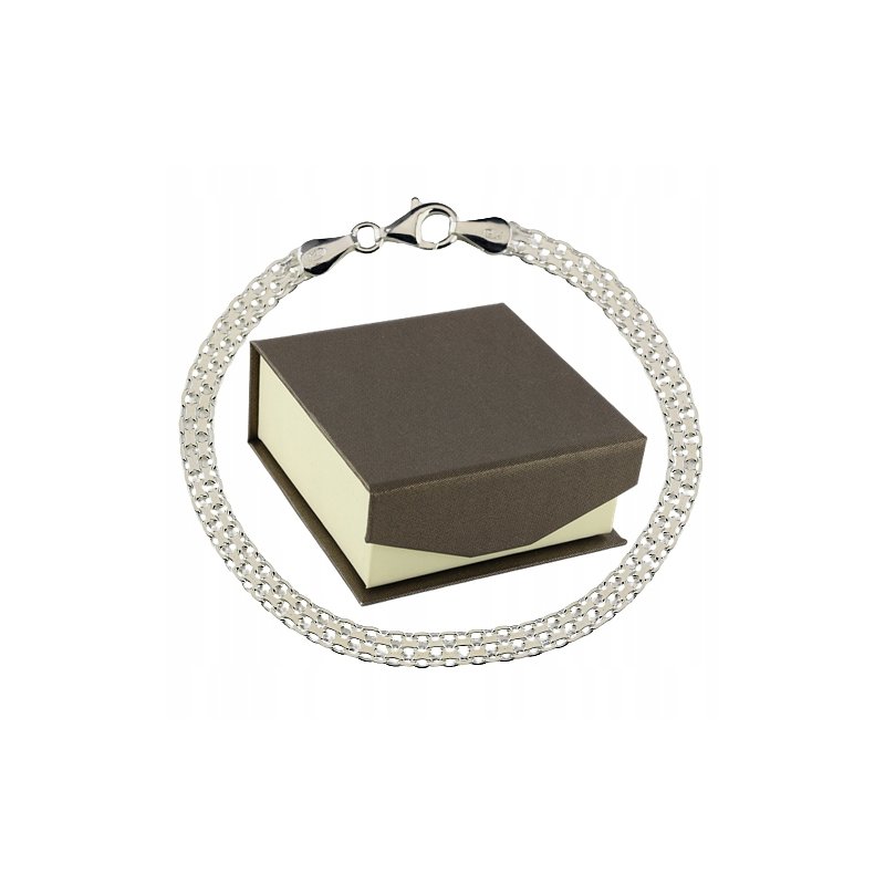 Bransoletka damska Bismark srebro próby 925 szerokość 4,5mm