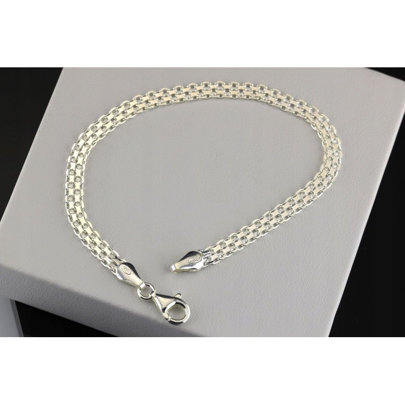 Bransoletka damska Bismark srebro próby 925 szerokość 4,5mm