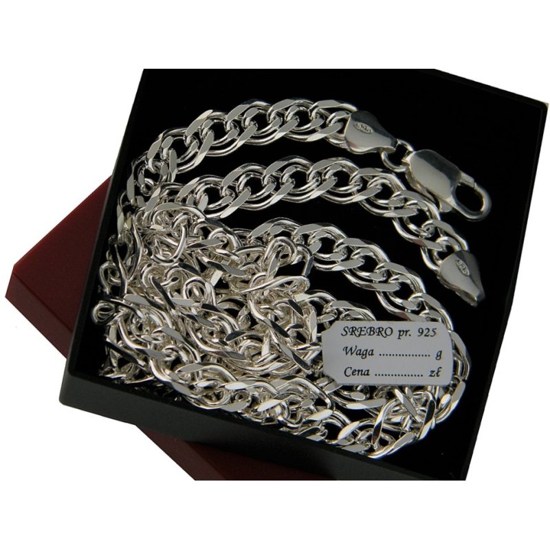 Męski łańcuszek Nonna szerokość 7,6mm, 55cm srebro próby 925