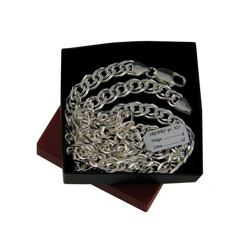 Męski łańcuszek Nonna szerokość 7,6mm, 55cm srebro próby 925