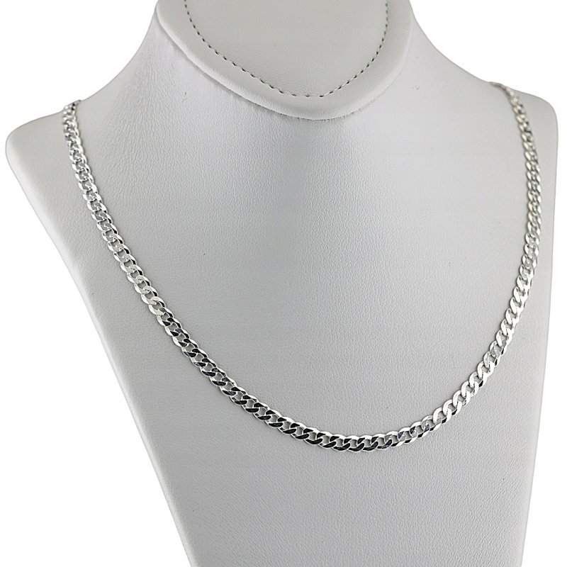 Łańcuszek męski pancerka gęsty długość 60cm szerokość 3,5mm srebro 925