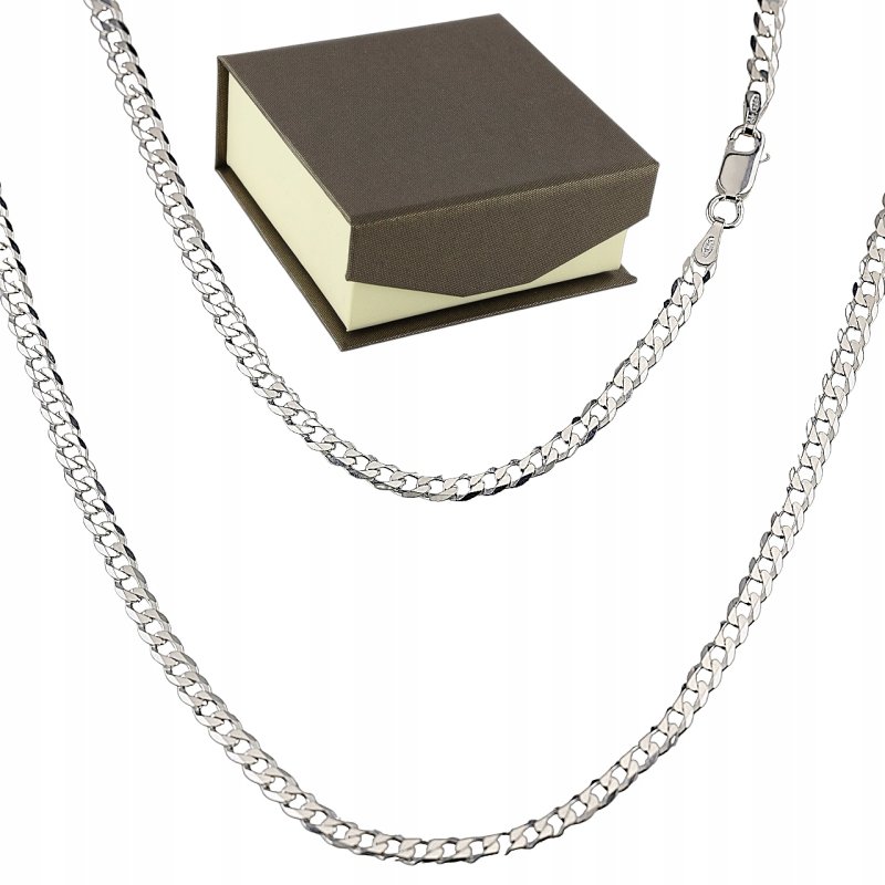 Łańcuszek męski pancerka gęsty długość 55cm szerokość 3,5mm srebro 925