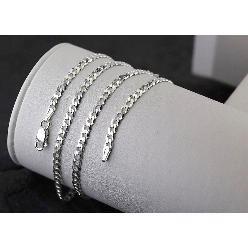 Łańcuszek męski pancerka gęsty długość 55cm szerokość 3,5mm srebro 925