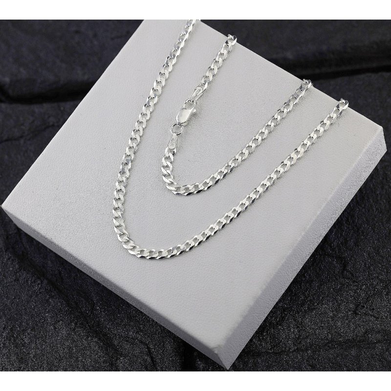 Łańcuszek męski pancerka gęsty długość 55cm szerokość 3,5mm srebro 925