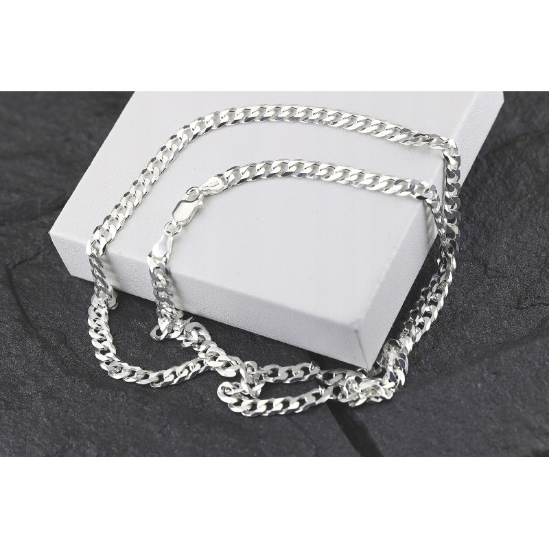 Łańcuszek męski pancerka długość 80cm szerokość 5mm srebro próby 925