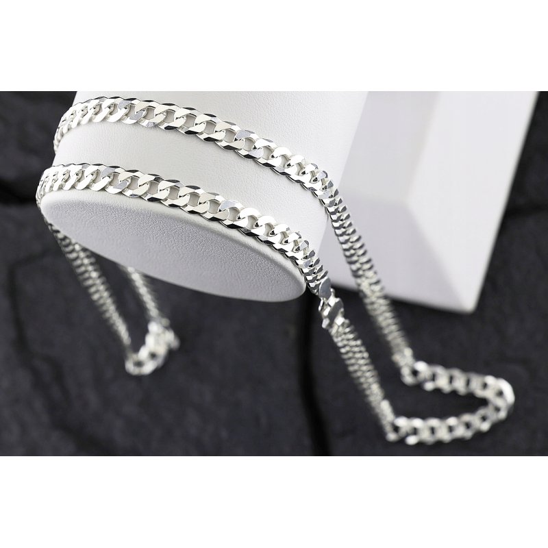 Łańcuszek srebrny pancerka  długość 60cm szerokość 5mm  próby 925