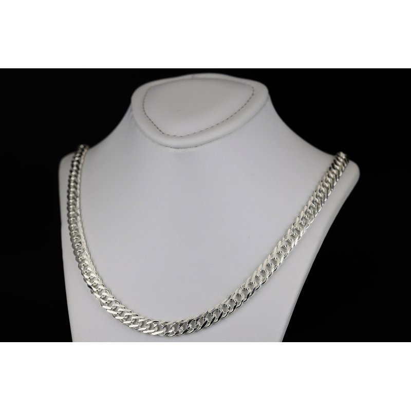 Łańcuszek srebrny męski Rombo szerokość 6mm długość 55cm próby 925