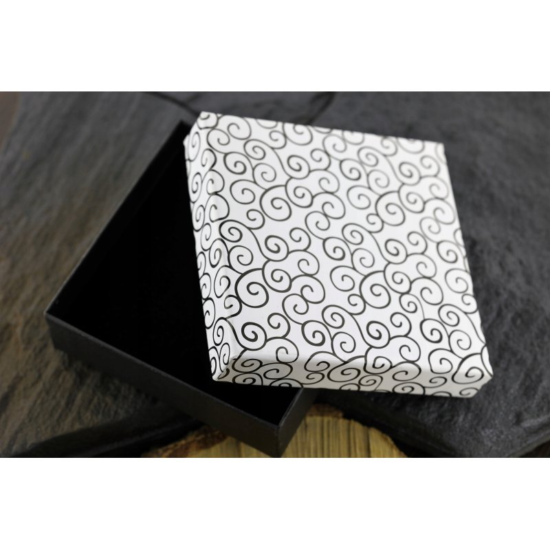 Opakowanie jubilerskie 90mmx90mmx30mm na kolczyki pierścionek komplet