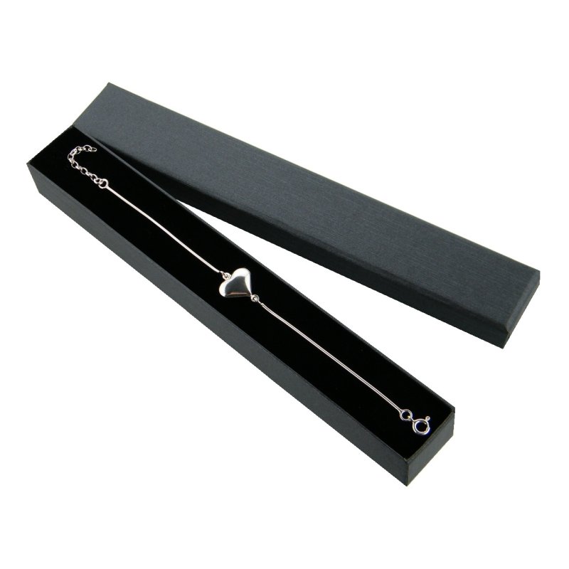 Srebrna bransoletka damska z serduszkiem próby 925