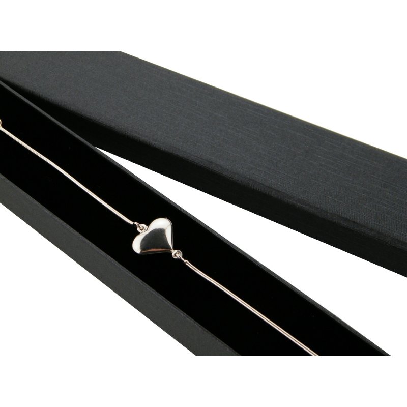 Srebrna bransoletka damska z serduszkiem próby 925