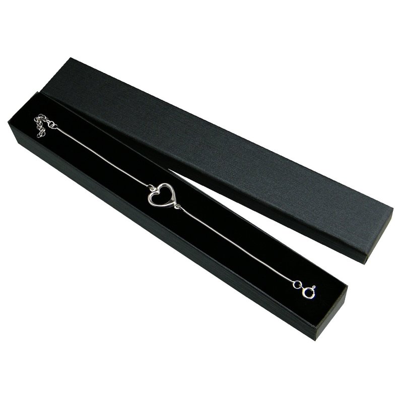 Srebrna damska bransoletka z serduszkiem próby 925