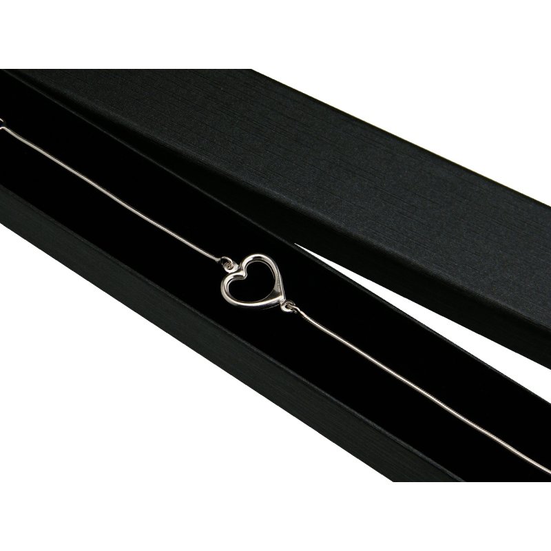 Srebrna damska bransoletka z serduszkiem próby 925