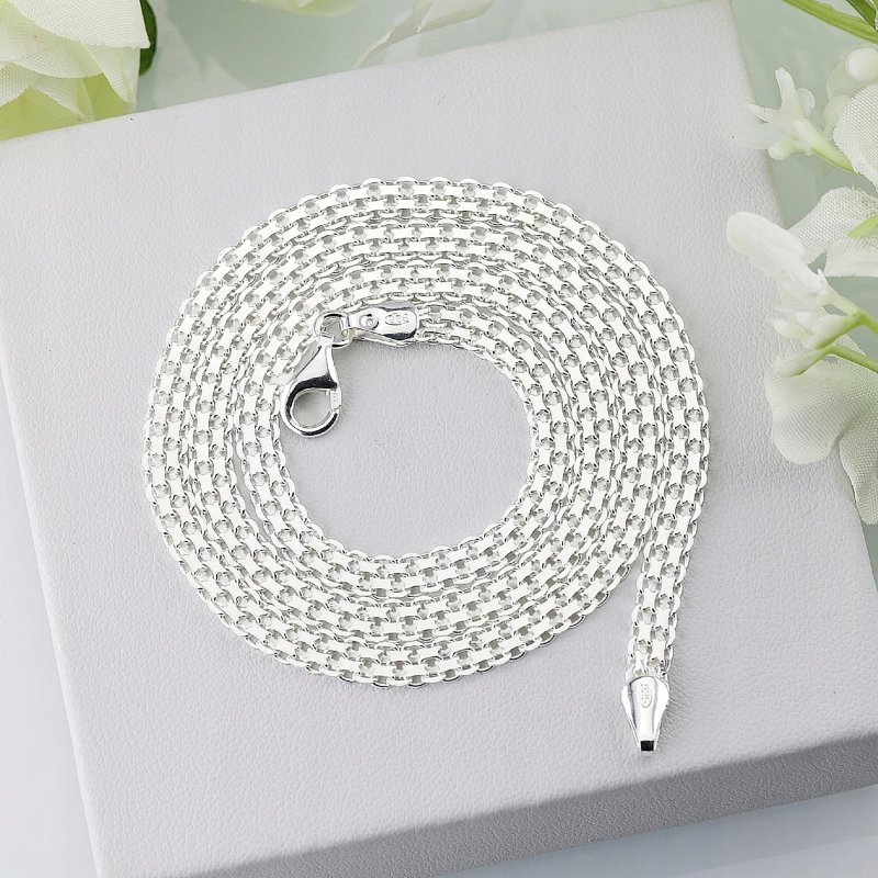 Srebrny naszyjnik damski Bismark próby 925 szerokość 4,5mm długość 45cm